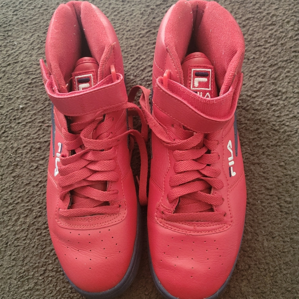 Fila Red High Top Sneakers (Unisex)